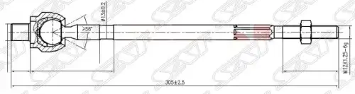 Рулевая тяга SAT ST-48521-4M485