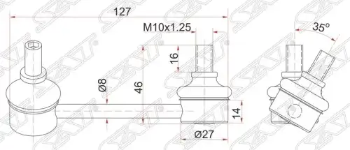 Тяга стабилизатора SAT ST-48840-21010