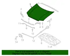 Капот MAZDA TRIBUTE 00-04 EC0152310M
