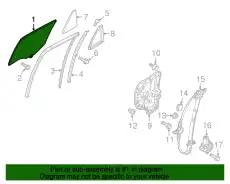 KD5372510A СТЕКЛО ЗАДНЕЙ ДВЕРИ ПРАВ. MAZDA