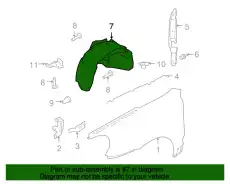 Подкрылок PORSCHE 95550496200