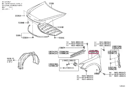 Крыло TOYOTA / LEXUS 53812-06240