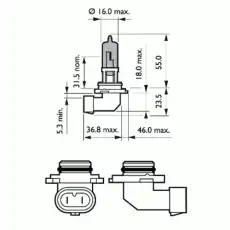 Автолампа ксеноновая P22d PHILIPS 9006BV+B1 HB4 12