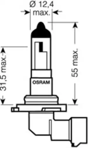 Автолампа PY20d OSRAM 9145 H10 12