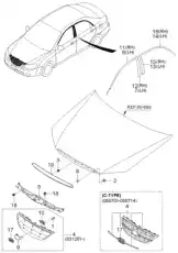 Решетка 863502F050 HYUNDAI