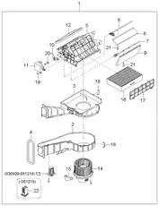 Вентиляторы кабины 971123F000 HYUNDAI