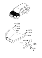 Крыло HYUNDAI / KIA 663113E100