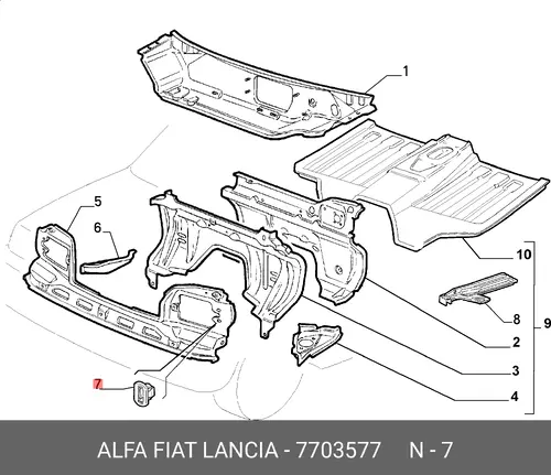 клипса Fiat Cinquecento 7703577
