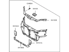 Панель передняя 641011G000 HYUNDAI