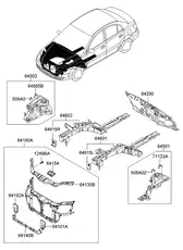 Панель передняя 641011G000 HYUNDAI