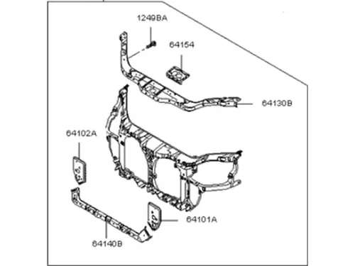 Панель передняя 641011G000 HYUNDAI