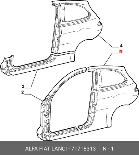Крыло ALFA ROMEO 71718313