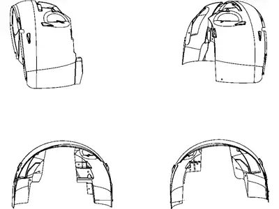 Подкрылок DODGE 5113095AB