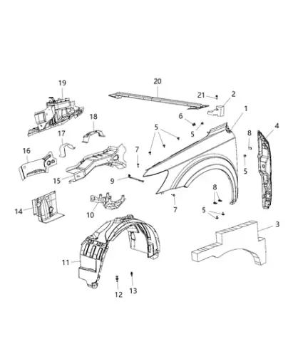 Крыло DODGE 68089549AA