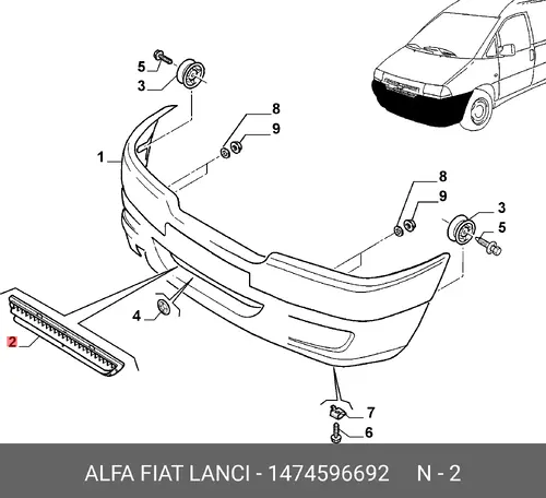Решетка бампера FIAT 1474596692