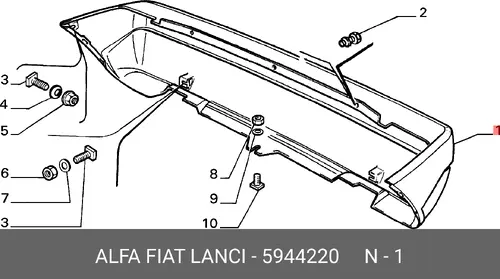 Бампер задний 5944220 FIAT