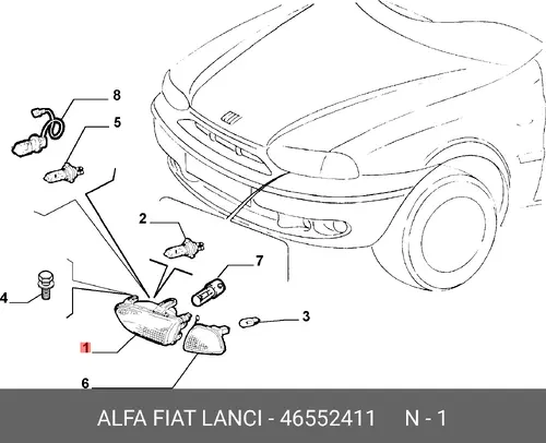 Фара FIAT 46552411