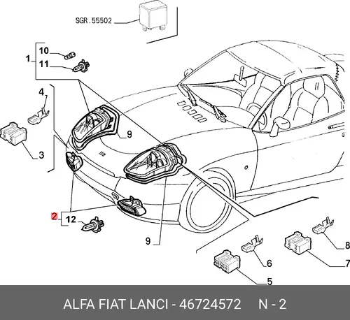 Фара противотуманная FIAT 46724572