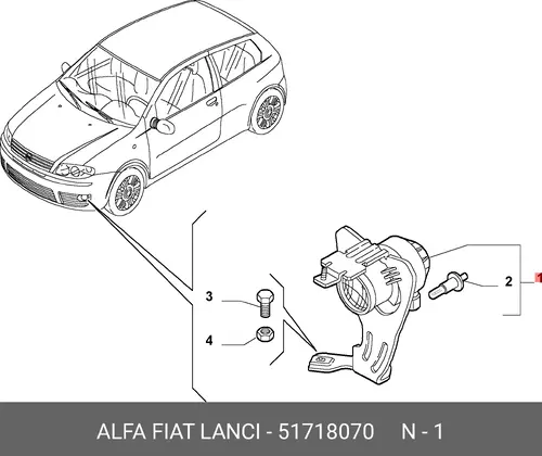 Фара противотуманная FIAT 51718070