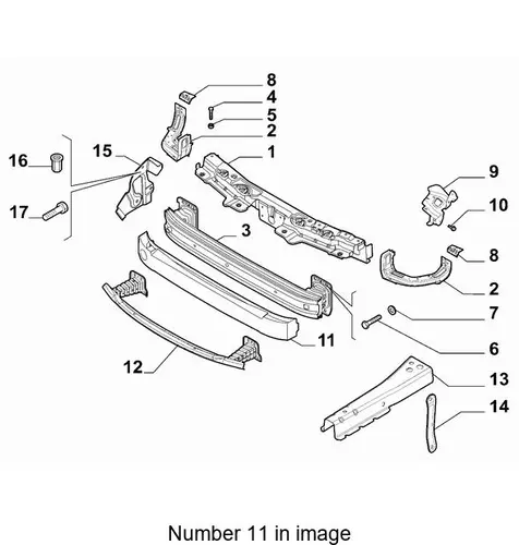 Усилитель бампера FIAT 51814210
