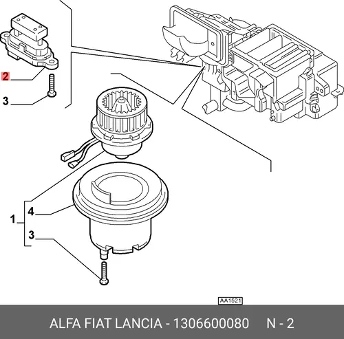 РЕЗИСТОР 1306600080 FIAT