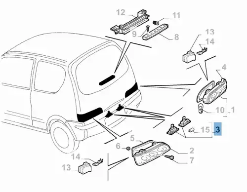 Фонарь задний FIAT 46535479