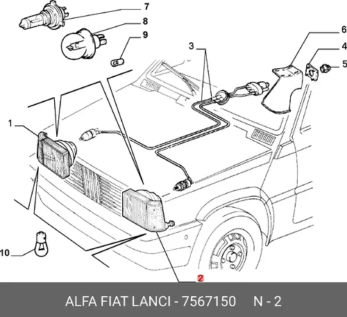 Фара FIAT 7567150