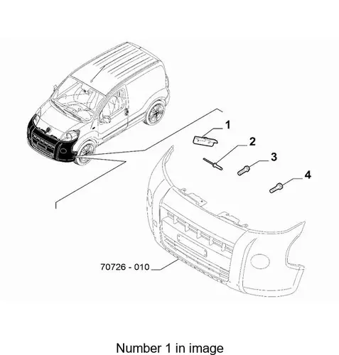 Кронштейн бампера левый 1356375080 FIAT