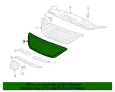Решетка радиатора HONDA 71122SHJA01