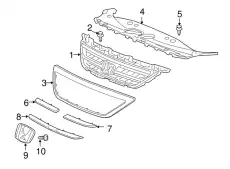 Решетка радиатора HONDA 71122SHJA01