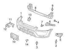 Усилитель бампера HONDA 71130S9A010ZZ
