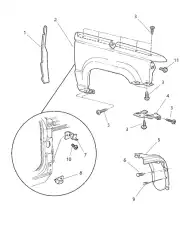 Подкрылок JEEP 55295592