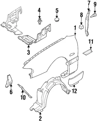 Крыло MAZDA GAYK52210B
