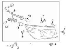 Фонарь задний MAZDA TK2151160A