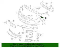  RETAINER (R) USA GS3L500T1F MAZDA