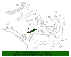 Кронштейн бампера левый GS3M502J1C MAZDA