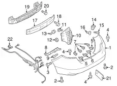 Кронштейн бампера левый GS3M502J1C MAZDA
