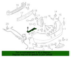 Кронштейн бампера правый GS3M502H1C MAZDA