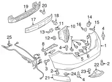 Кронштейн бампера правый GS3M502H1C MAZDA
