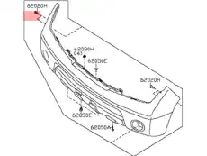 Бампер передний 62022ZS00E NISSAN