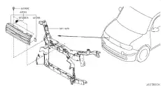 Решетка радиатора NISSAN 620701FA0A