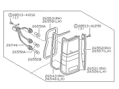 Фонарь задний NISSAN B655541G00