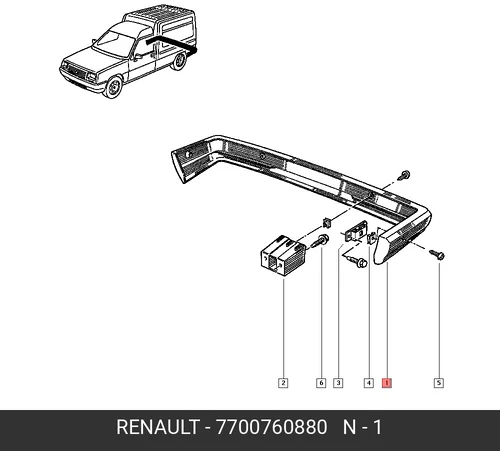 Бампер задний 7700760880 RENAULT