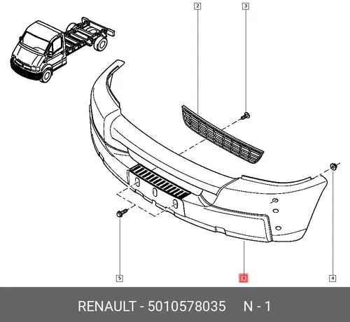Бампер передний 5010578035 RENAULT
