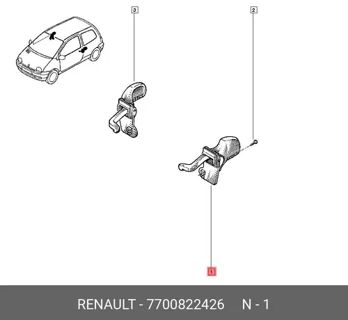 Ручка двери RENAULT 7700822426