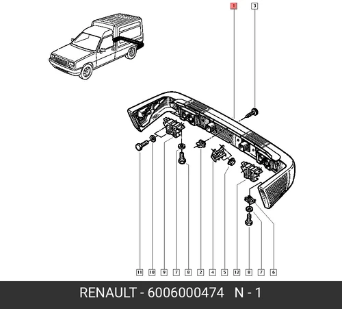Бампер задний 6006000474 RENAULT