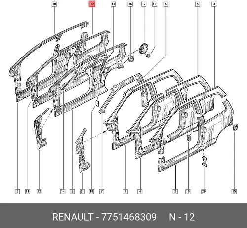 Крыло RENAULT 7751468309