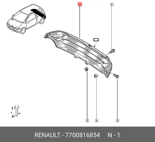 Бампер задний 7700816854 RENAULT