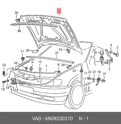 Капот 6N0823031D VAG
