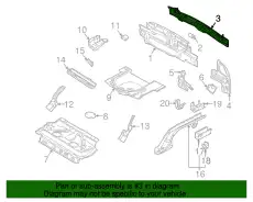 Панель задняя 1J6813309B VAG